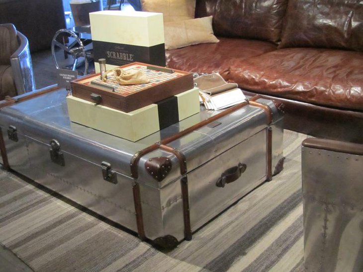 Contemporary Metal Suitcase DIY Coffee Table