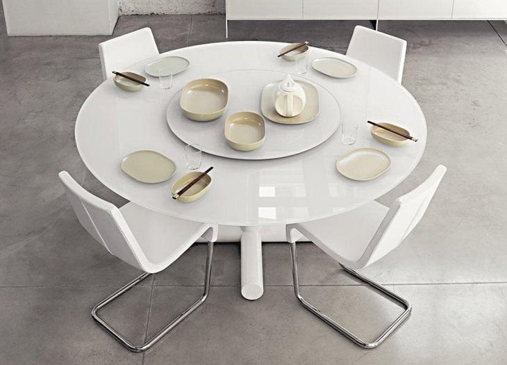 Contemporary White Round Dining Table Ideas