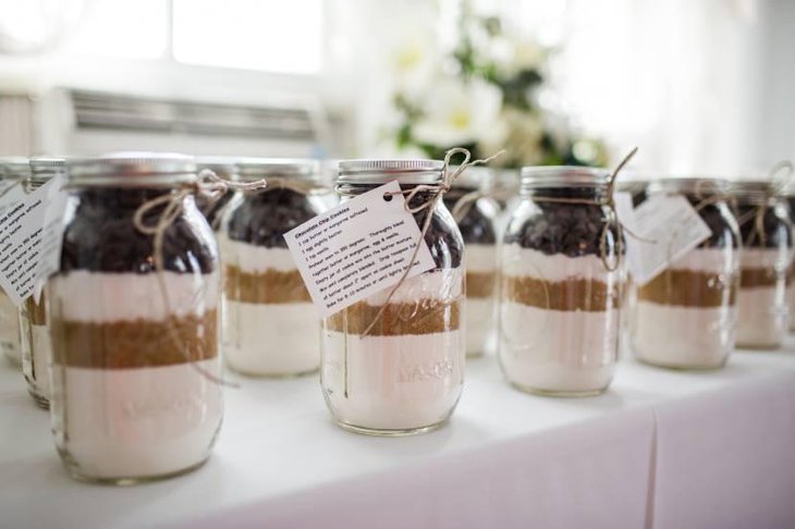 Cookie Mix Mason Jar Wedding Favors