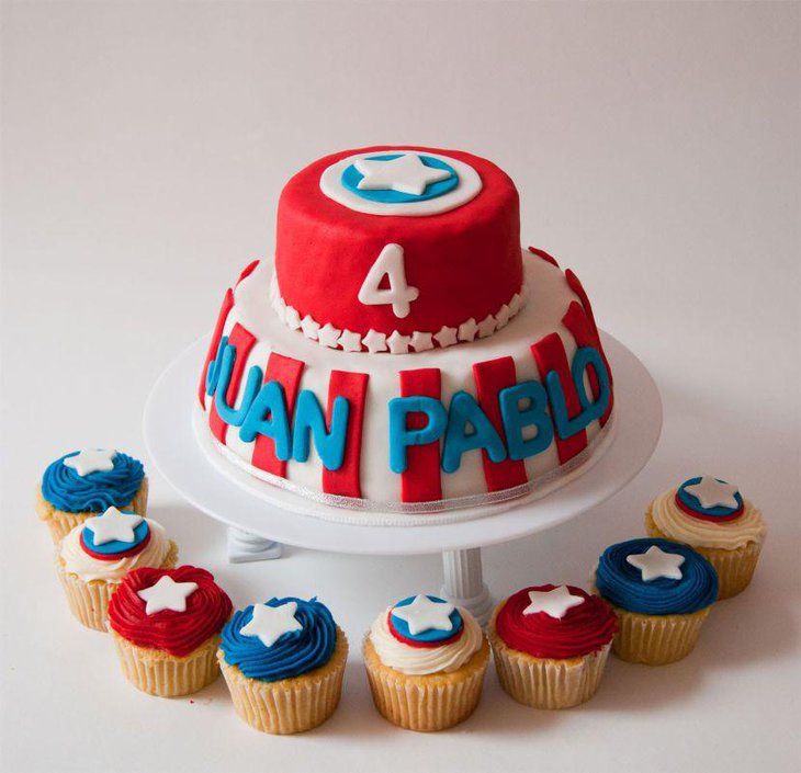 Cool Avengers inspired cupcakes for kids