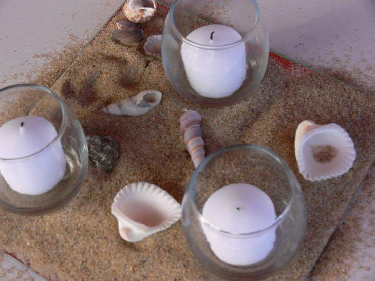 Creative Wedding Table Staples Presentation for beach theme weddings