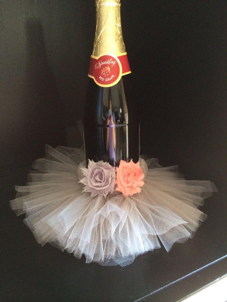 Creative Wine Bottle Tutu Dress Centerpiece