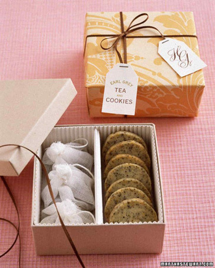 Cute cookie box favors filled with cookies