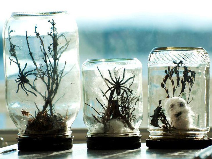 Cute DIY mason jar terrarium centerpieces for tables