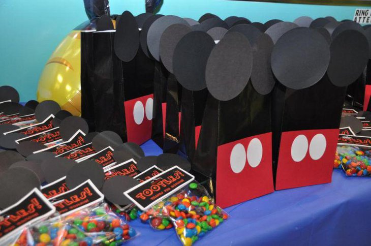 Cute Mickey Mouse candy packets and paper bags
