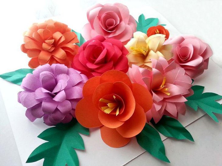 Cute paper flower decor for summer weddings