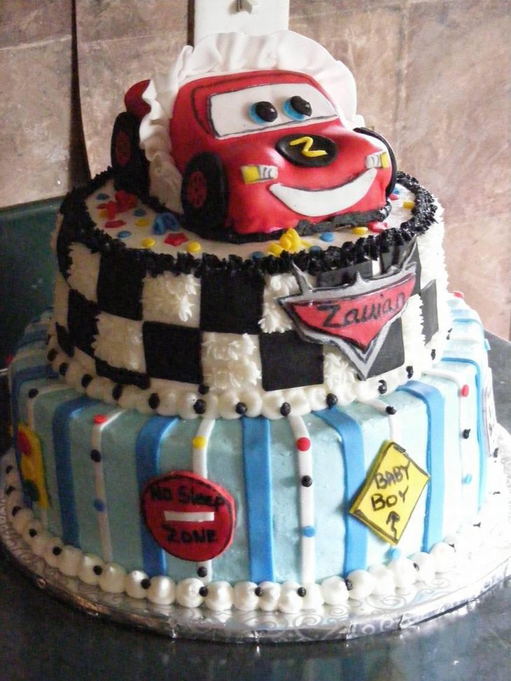 Disney Cars Baby Shower Cake