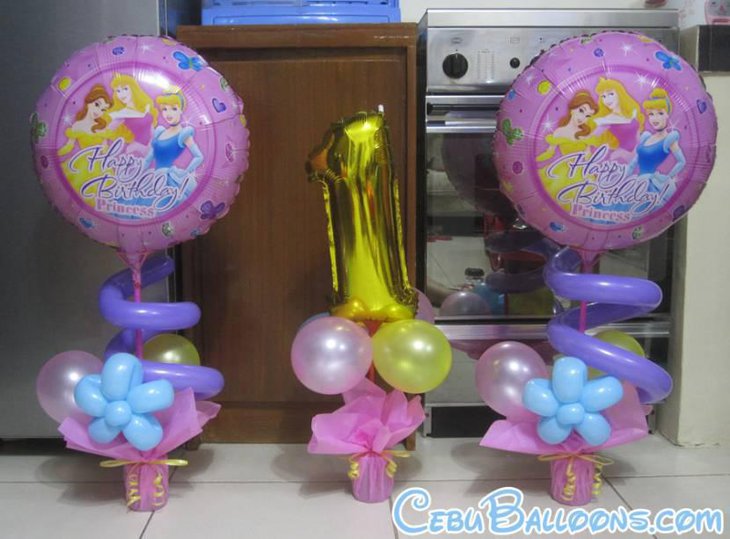 Disney Princess Ballons As Centerpieces