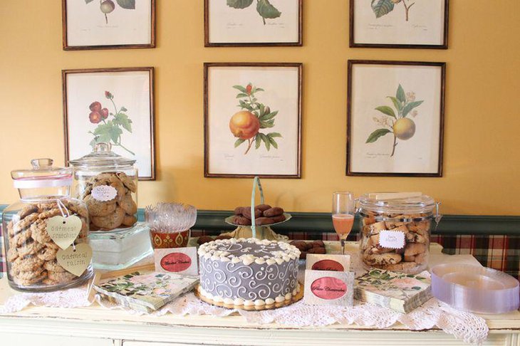 DIY bridal shower dessert table decor