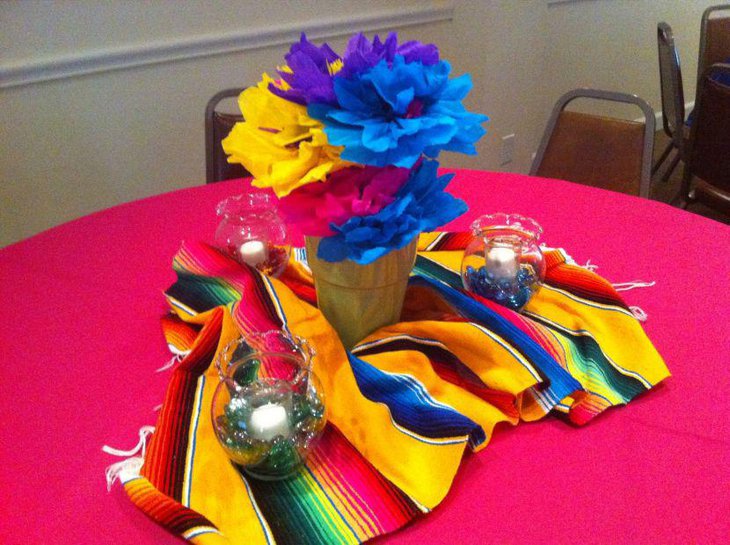 DIY colourful Mexican fiesta table decor