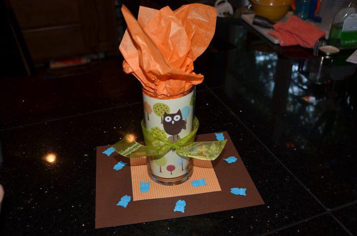 Easy DIY owl centerpiece