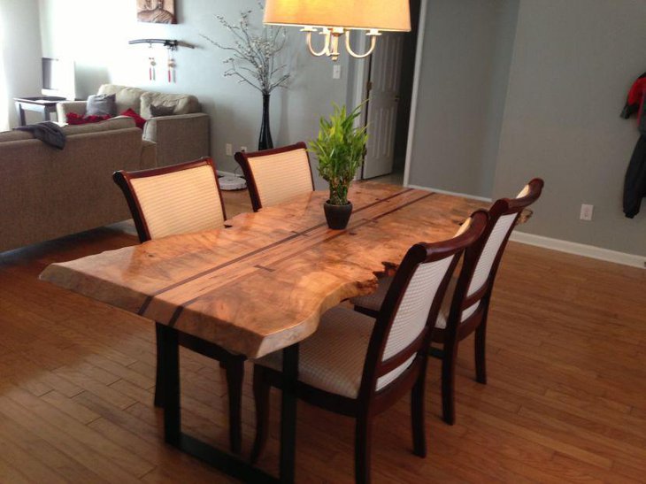 Easy to make DIY live edge dining table