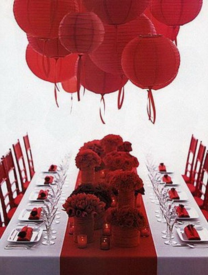 Elegant Love Red Wedding Balloon Centerpiece 1