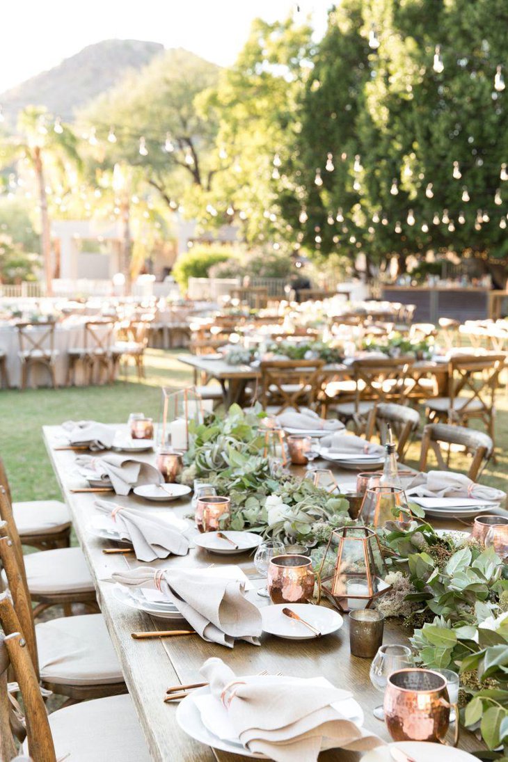 Ethereal table setup for summer garden party