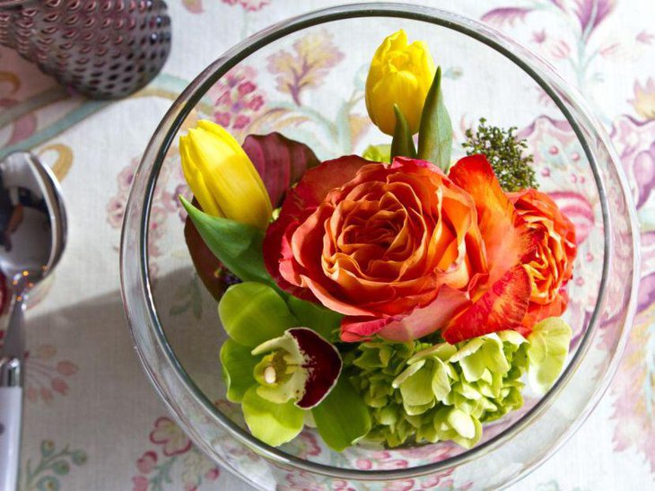 Exquisite terrarium centerpiece for a glamorous party table