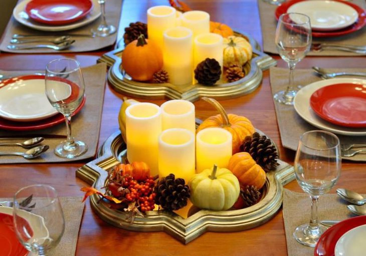 Fall Elements as Natural Thanksgiving Centerpieces 2