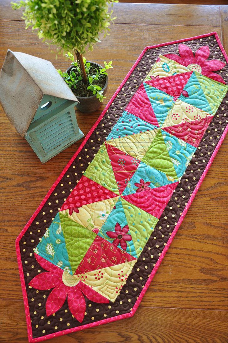 Flowers Colorful Easter Table Runners