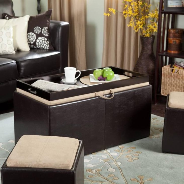 Garrett Coffee Table Storage Ottoman