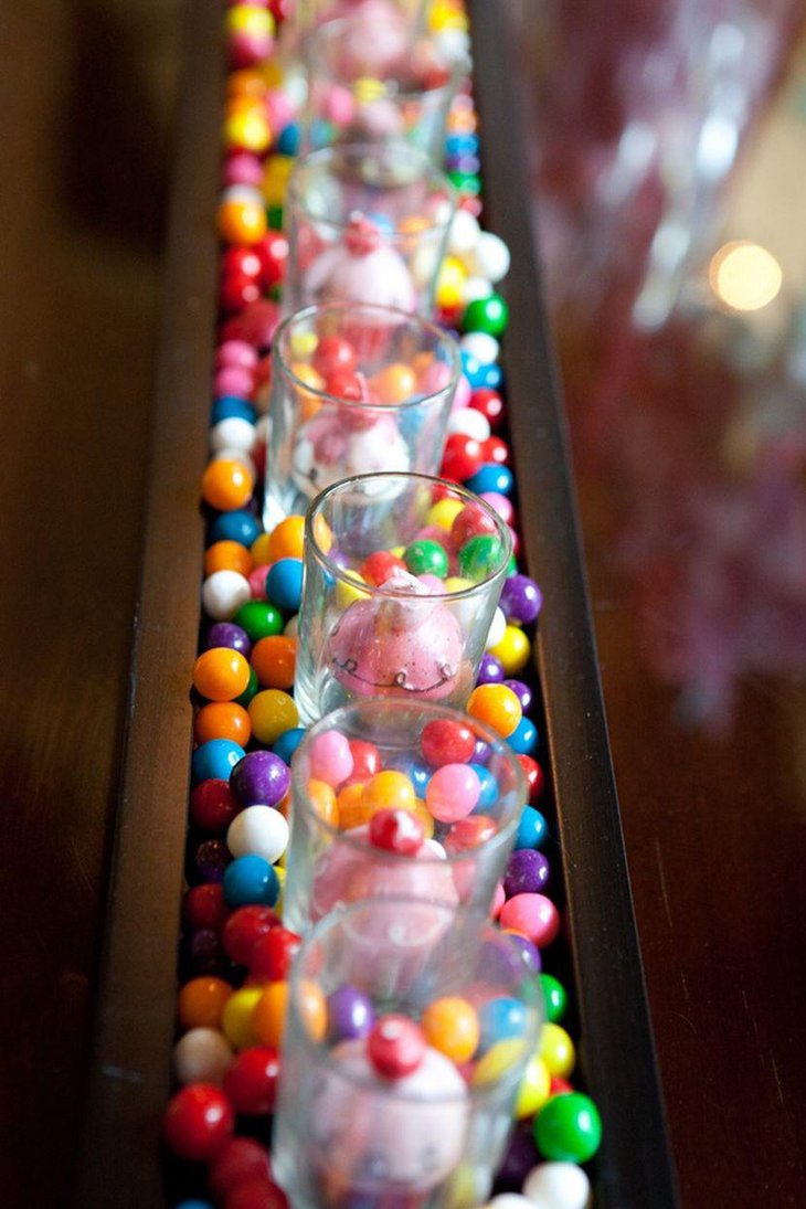 Gorgeous DIY Gumball Wedding Table Centerpiece