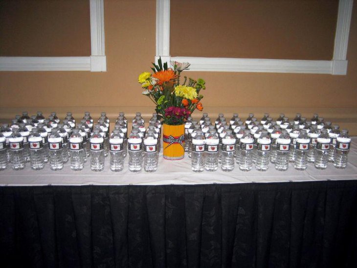 Gorgeous floral centerpiece on retirement party table