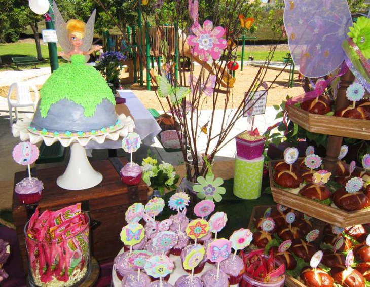 Gorgeous spring fairy themed birthday table