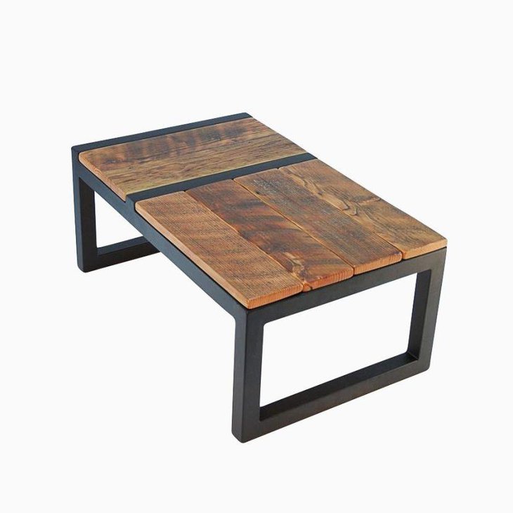 Handmade rustic modern coffee table