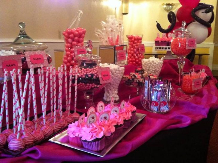 Hello Kitty Candy Buffet Table