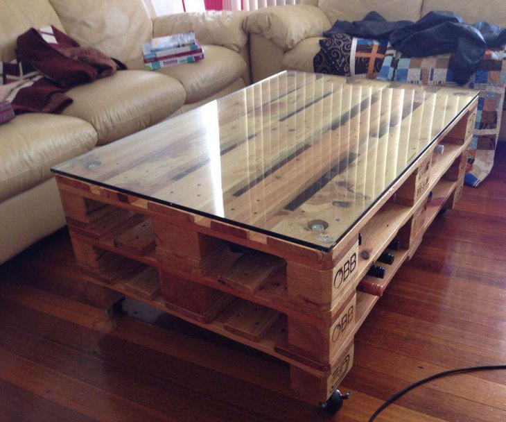Industrial style DIY pallet coffee table