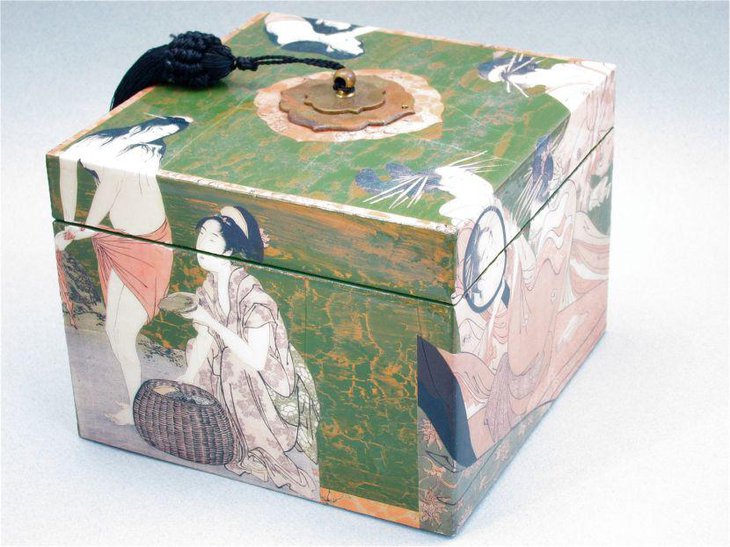 Japanese decoupage DIY coffee table box