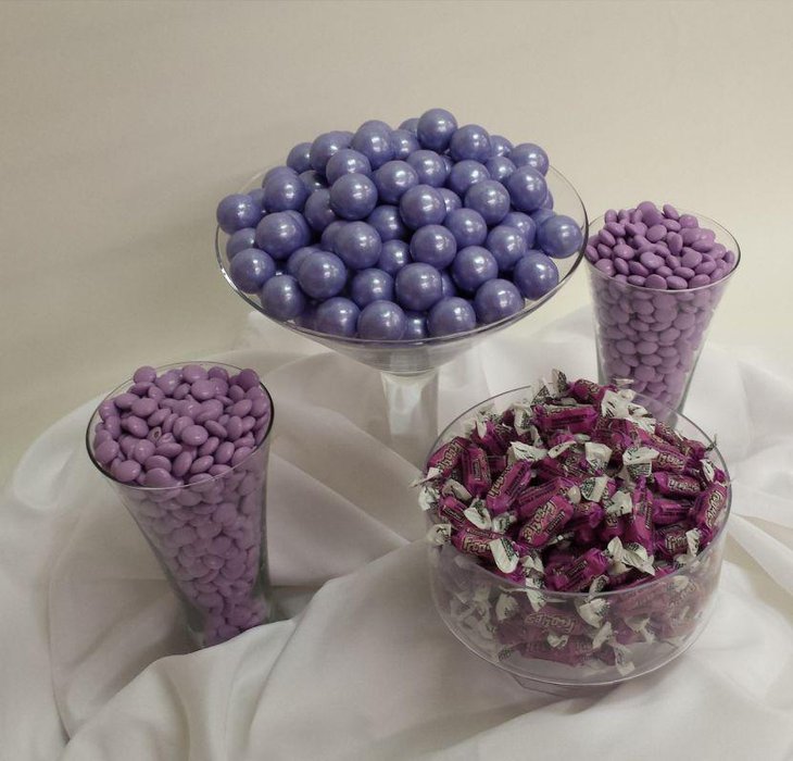 Lavender and purple candy bar ideas