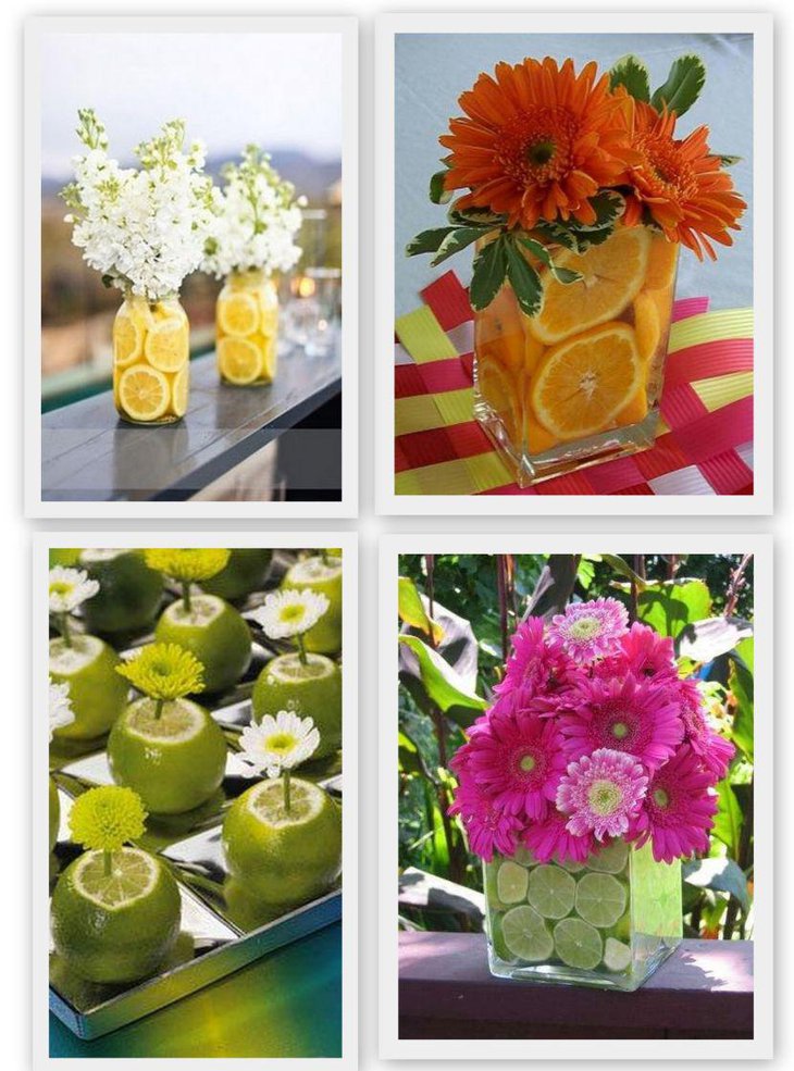 Lemon centerpiece ideas for summer outdoor party