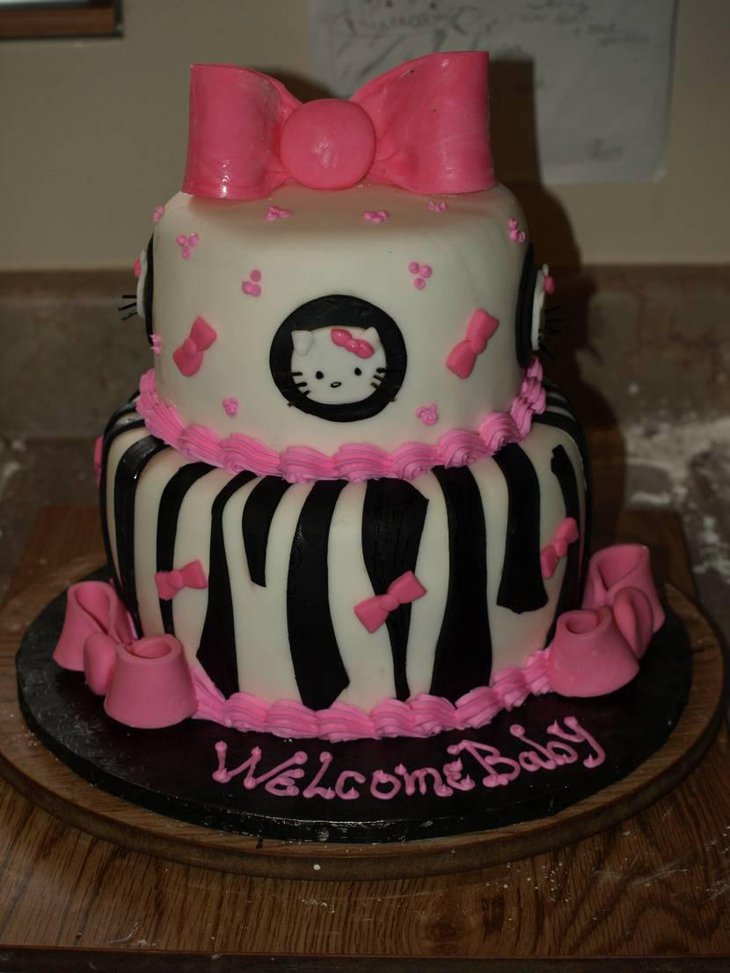 Luscious Hello Kitty Baby Shower Cake