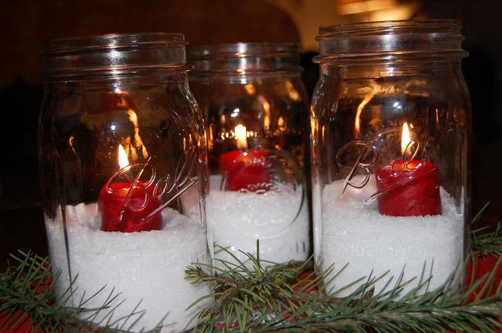 mason jar christmas centerpice