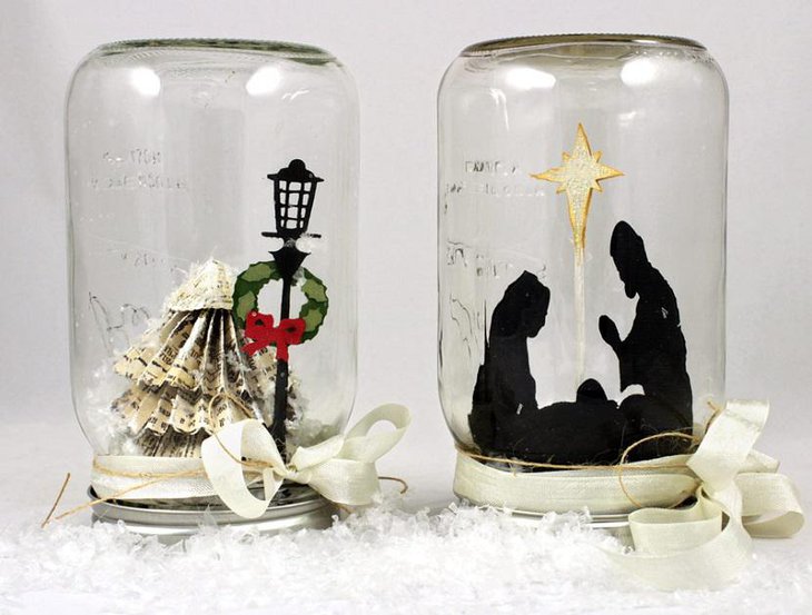 mason jar christmas globes