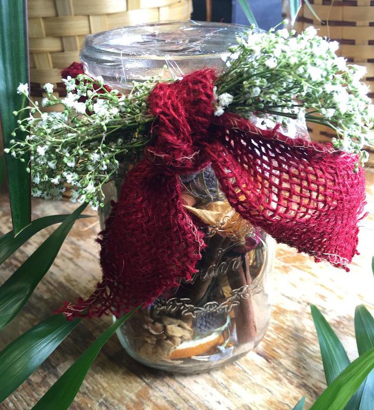 mason jar christmas potpourri