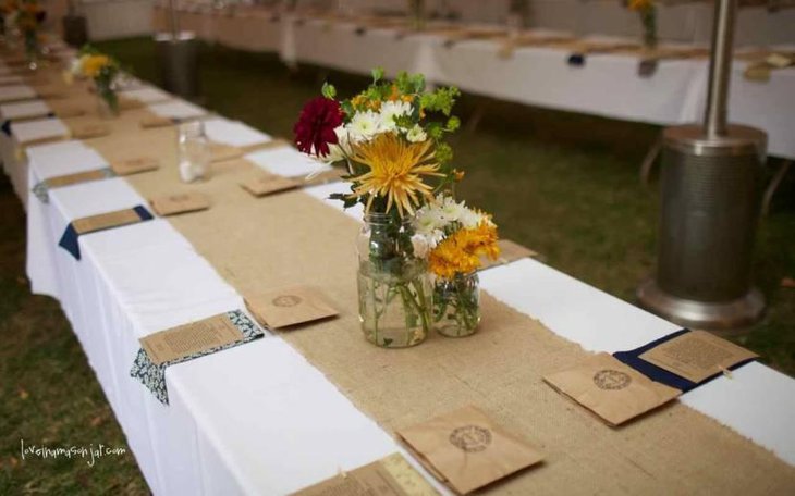 Mason Jar Wedding Centerpiece