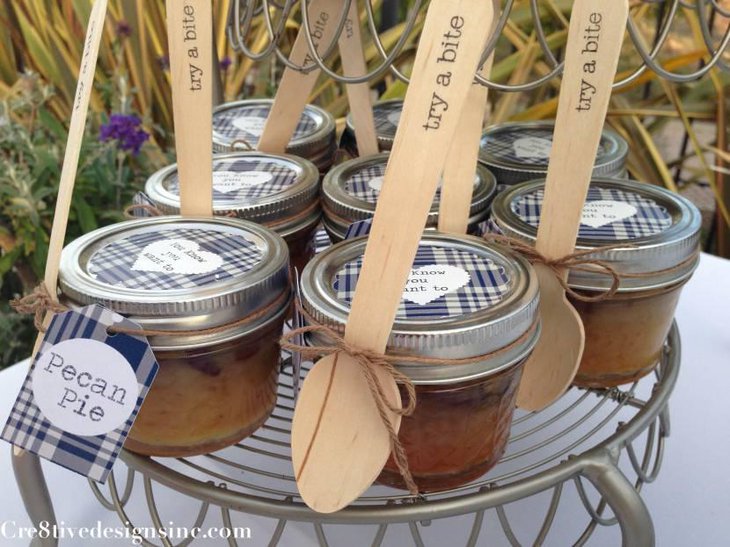 Mini desserts pecan pie mason jars