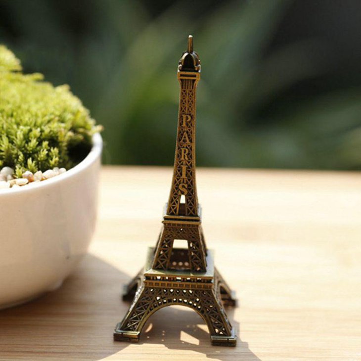 Miniature Eiffel Tower centerpiece