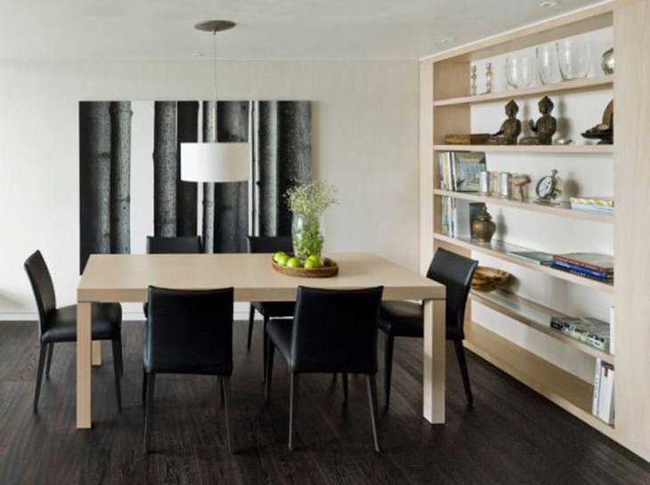 Minimalistic dining table idea for small apartment
