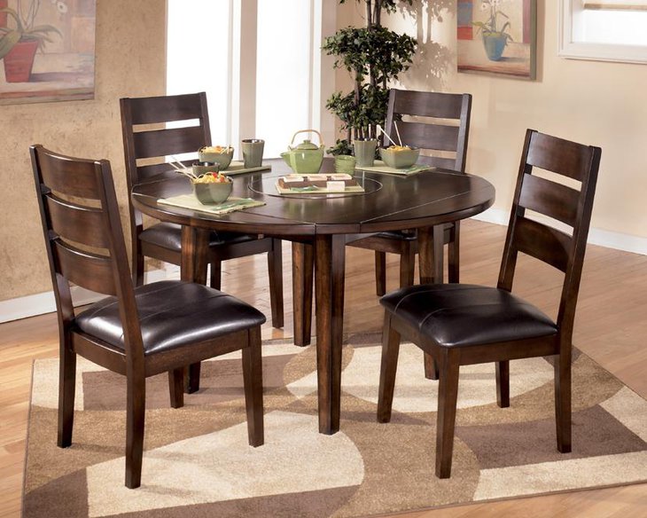 Modern Wooden Round Dining Table Set