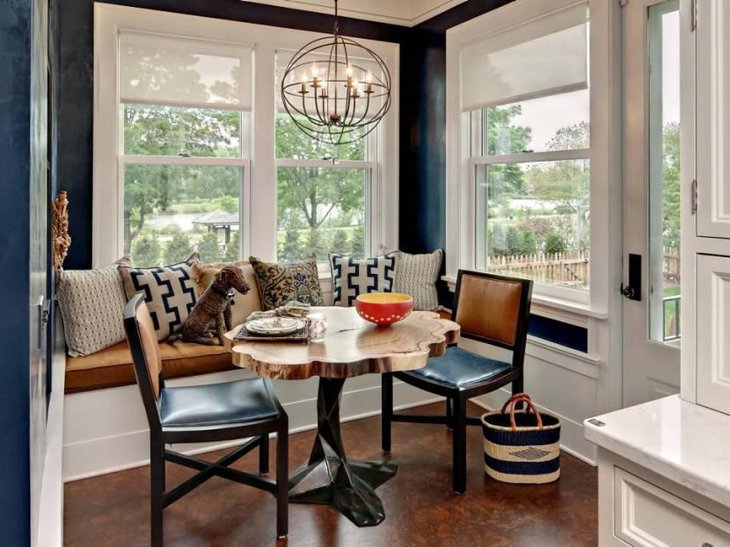 Navy Blue Breakfast Nook