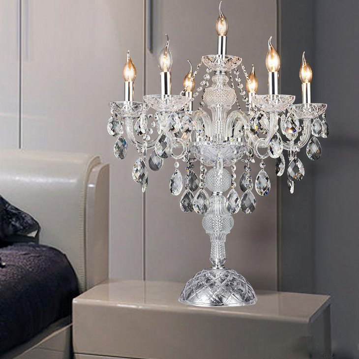 Nothing decks up a bedside table like a crystal table lamp