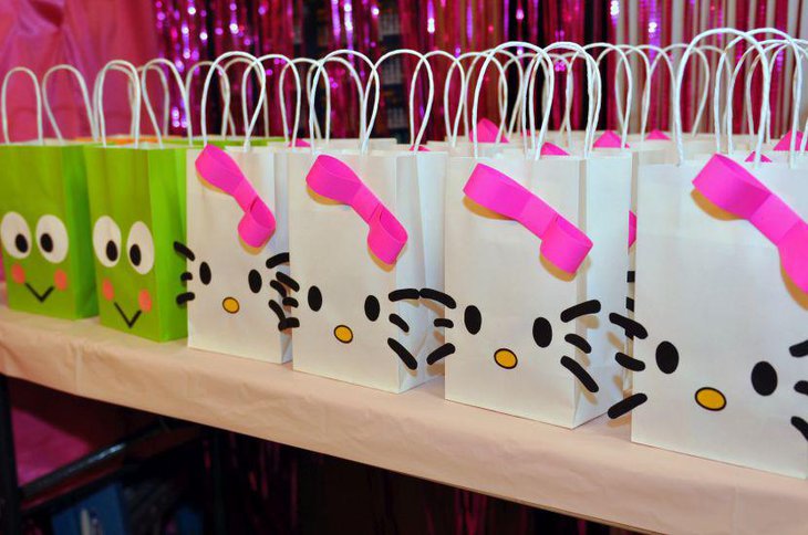 Party favor bags for Hello Kitty Birthday Party