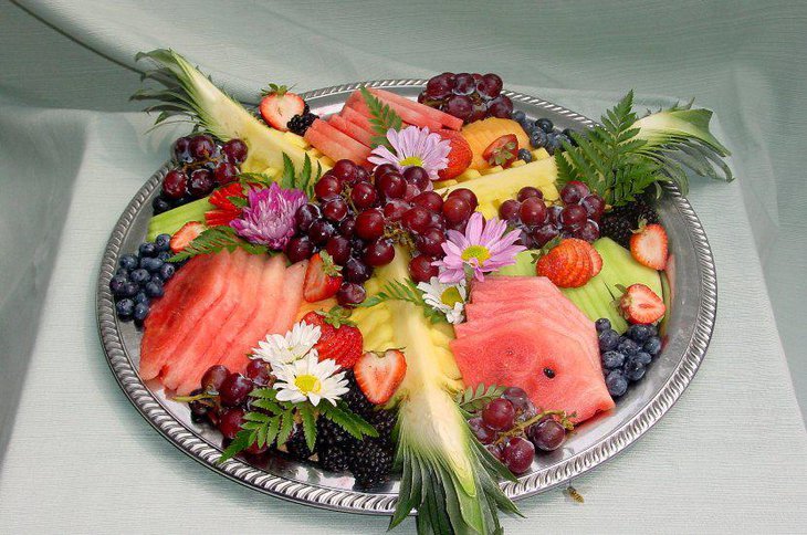 Party platter fruit tray for your baby shower centerpiece ideas
