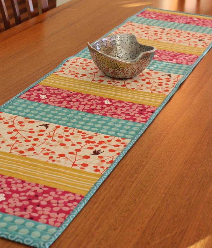 Patchwork Spring Easter Table Runner