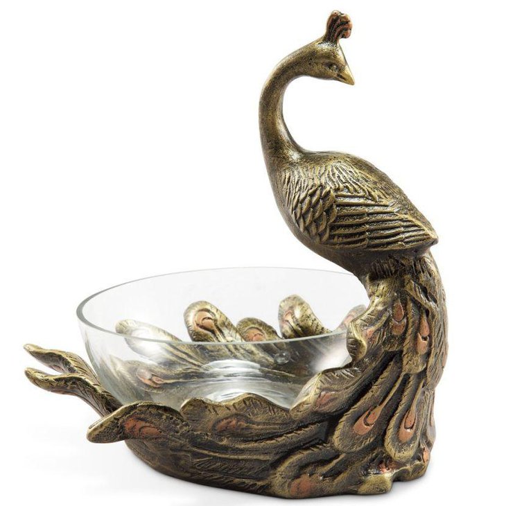 Peacock bowl centerpiece
