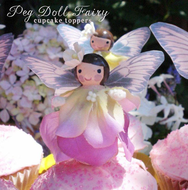 Peg doll fairies spring birthday favors