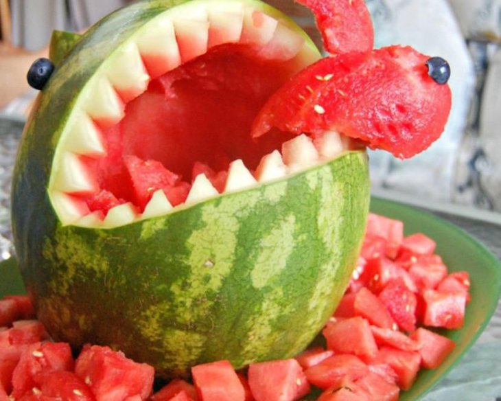 Perfect Fruit Arts Shown As Amazingly Beautiful Watermelon Decorations For Baby Shower Centerpieces