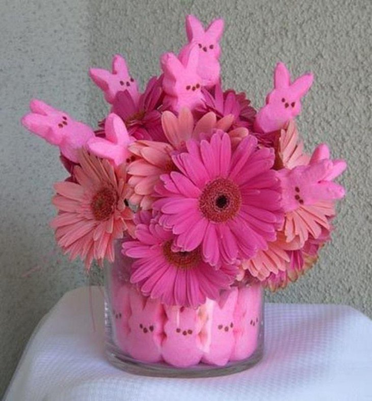 Pink Peeps Easter Centerpieces Ideas