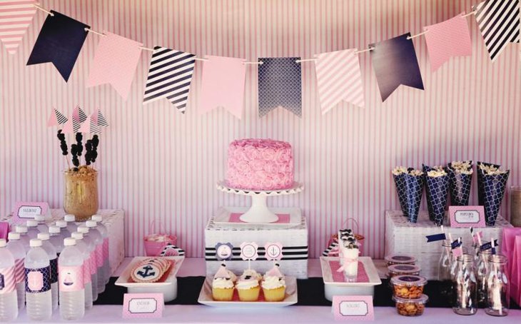 Pink Vintage Themed Kids Snack Corner